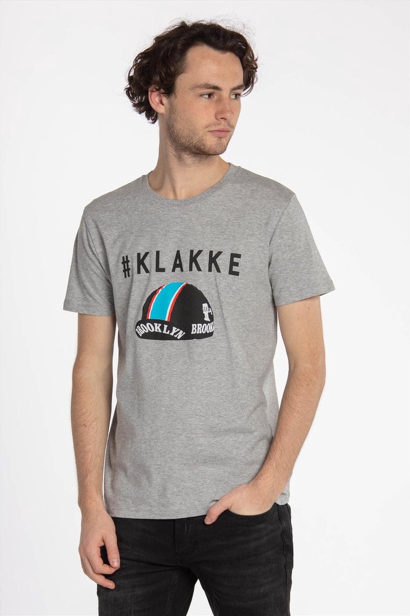 Brooklyn Intwiel Grijze Klakke T-shirt | fietspet | Wielrennen | Koers | Grappig | Cadeau - Maat M